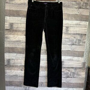 NYDJ Not Your Daughters Jeans Womens Black Corduroy Straight Leg Size 6